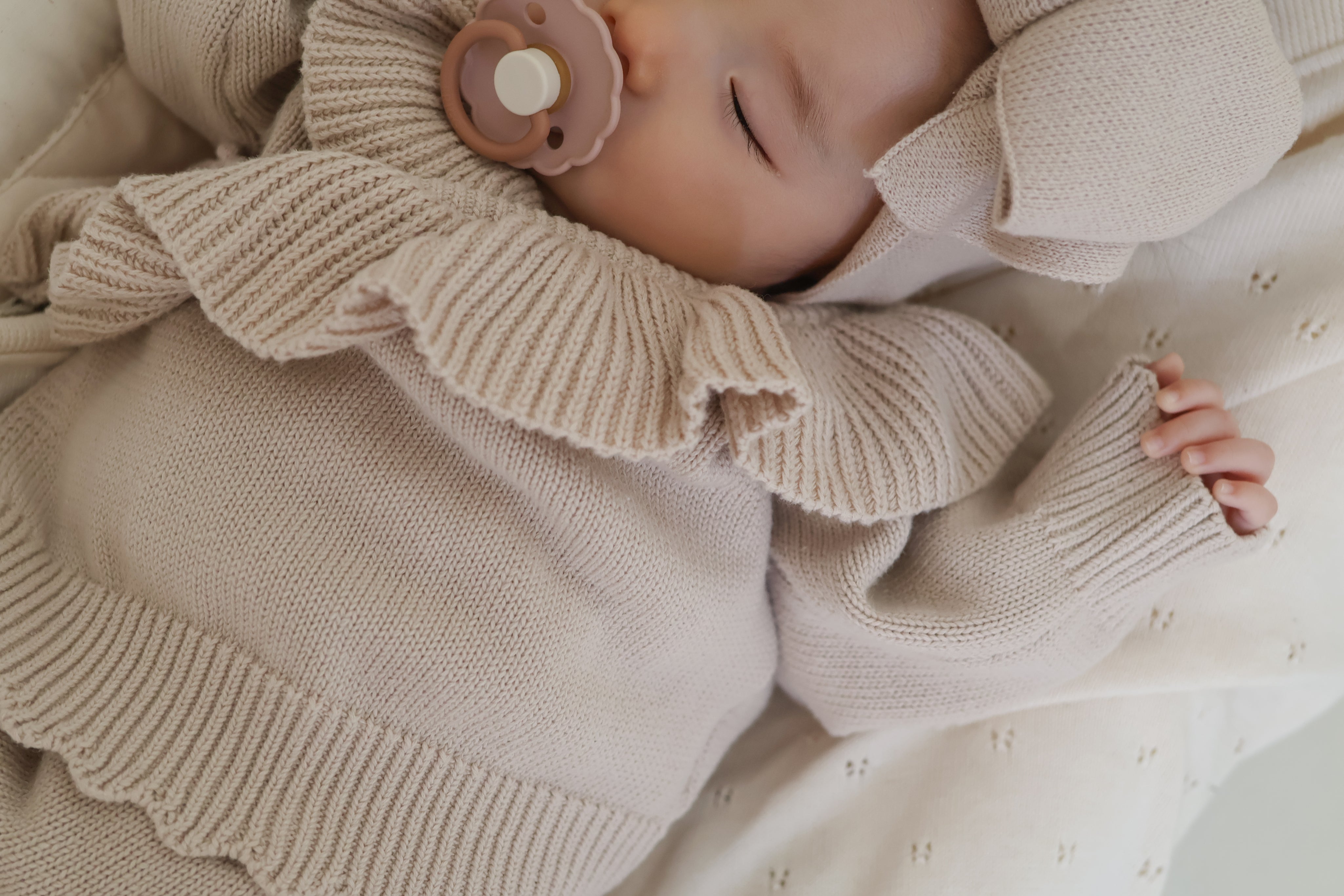 ベビーリボンニットセット