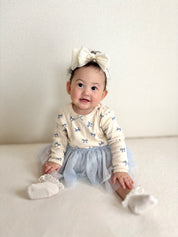 チュールスカートロンパース