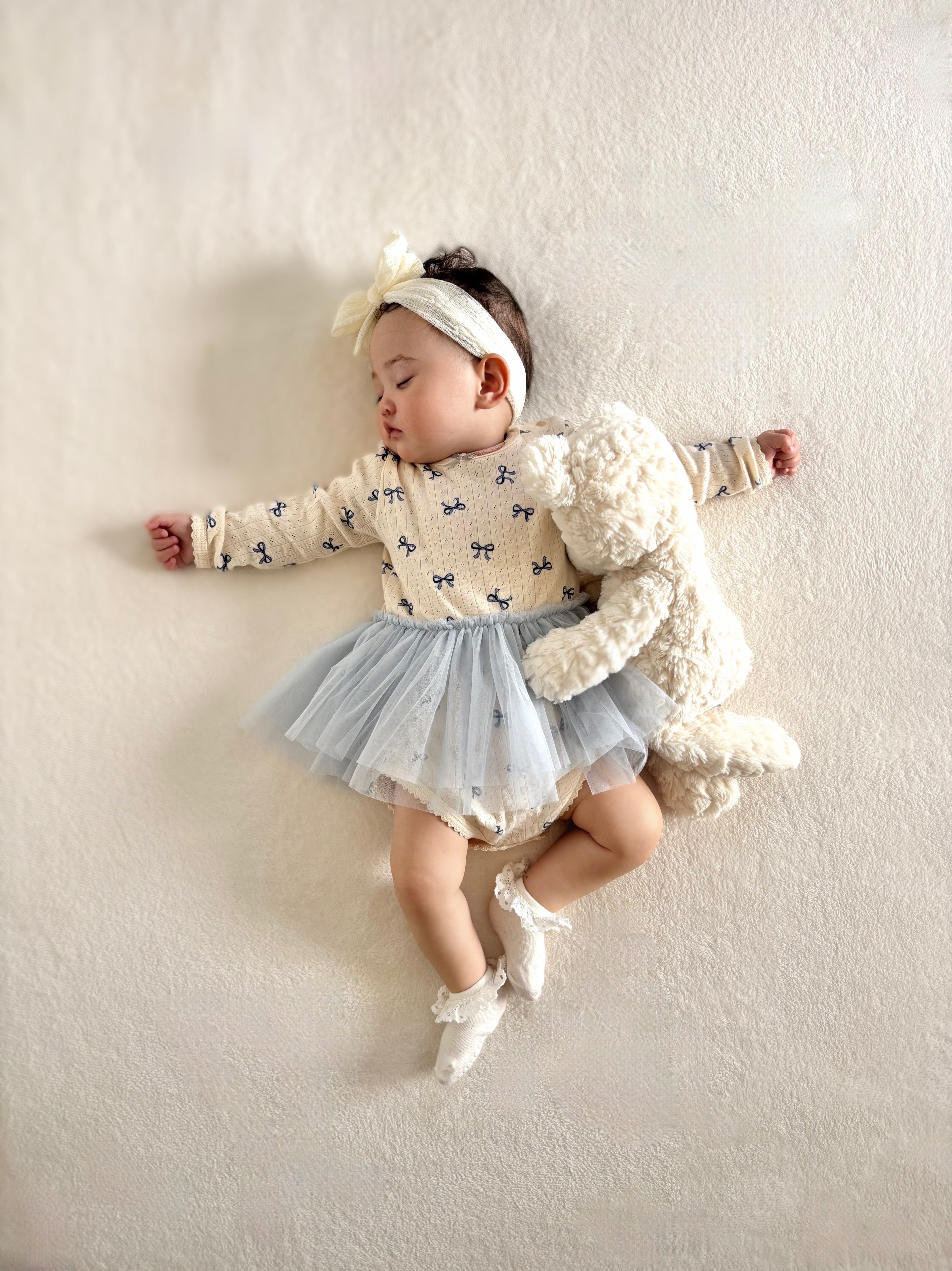 チュールスカートロンパース