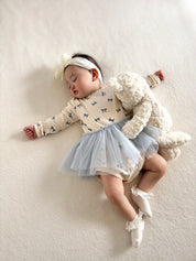 チュールスカートロンパース