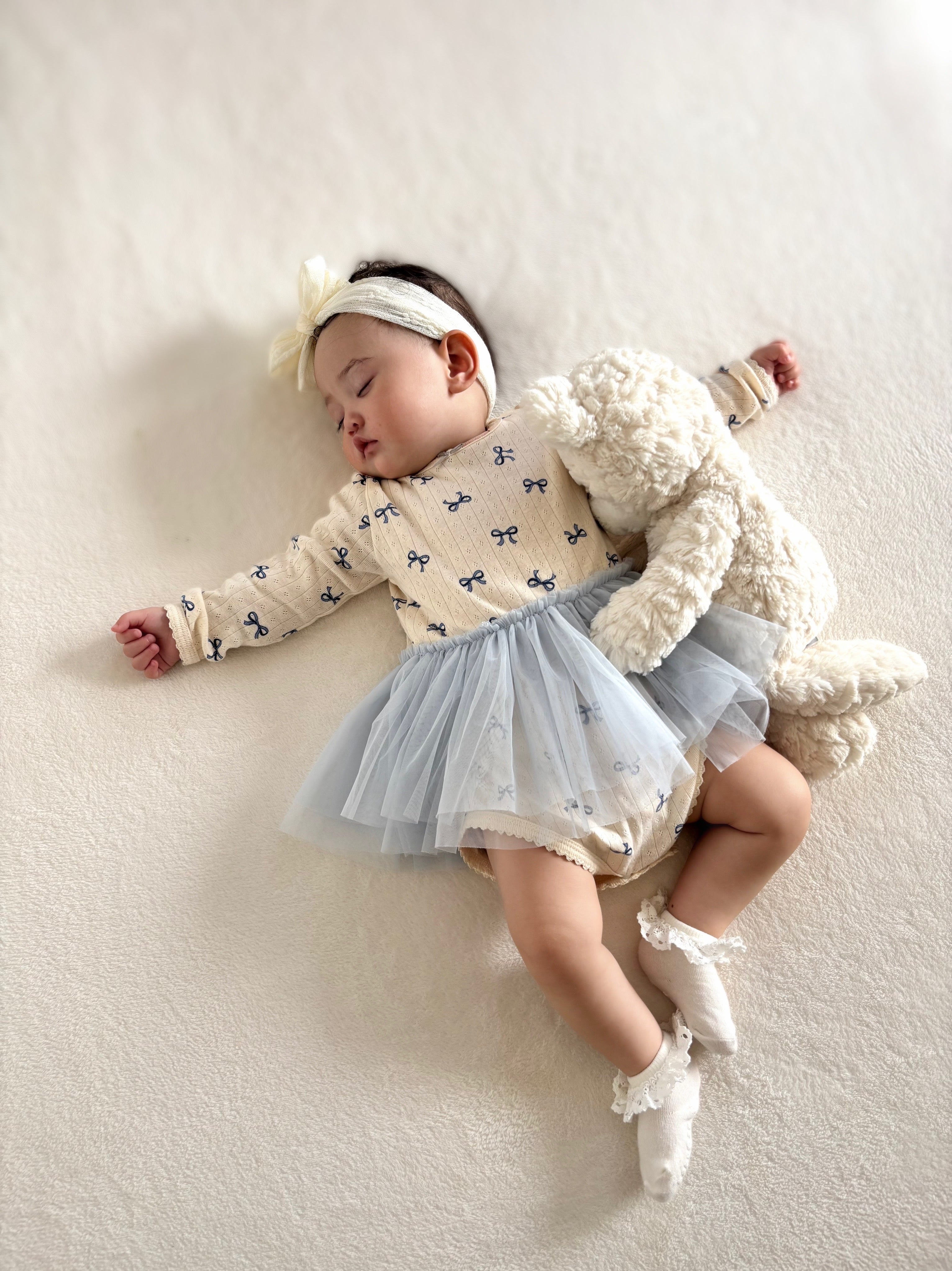 チュールスカートロンパース