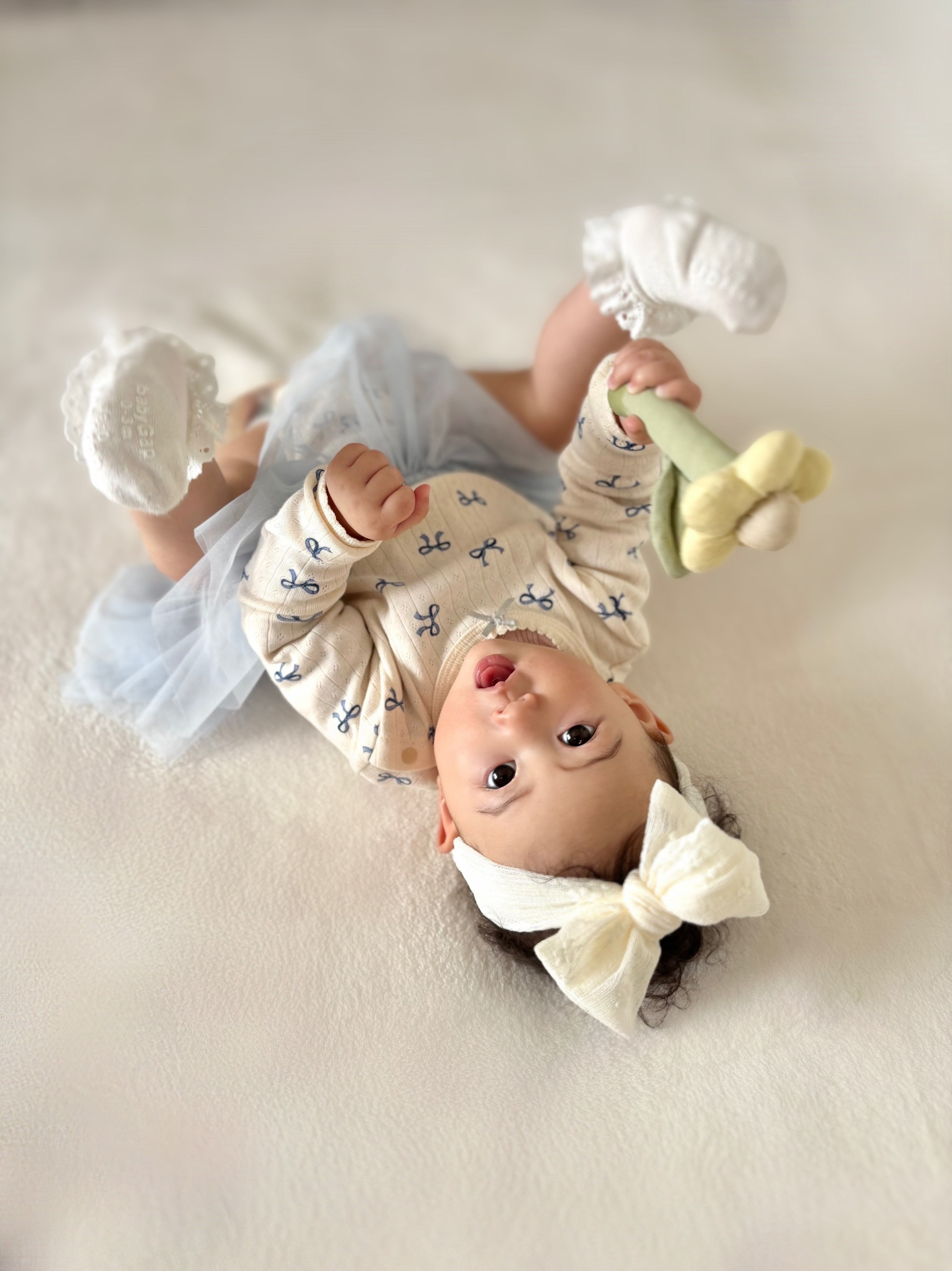 チュールスカートロンパース