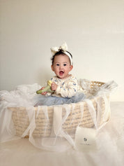 チュールスカートロンパース