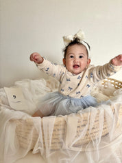 チュールスカートロンパース