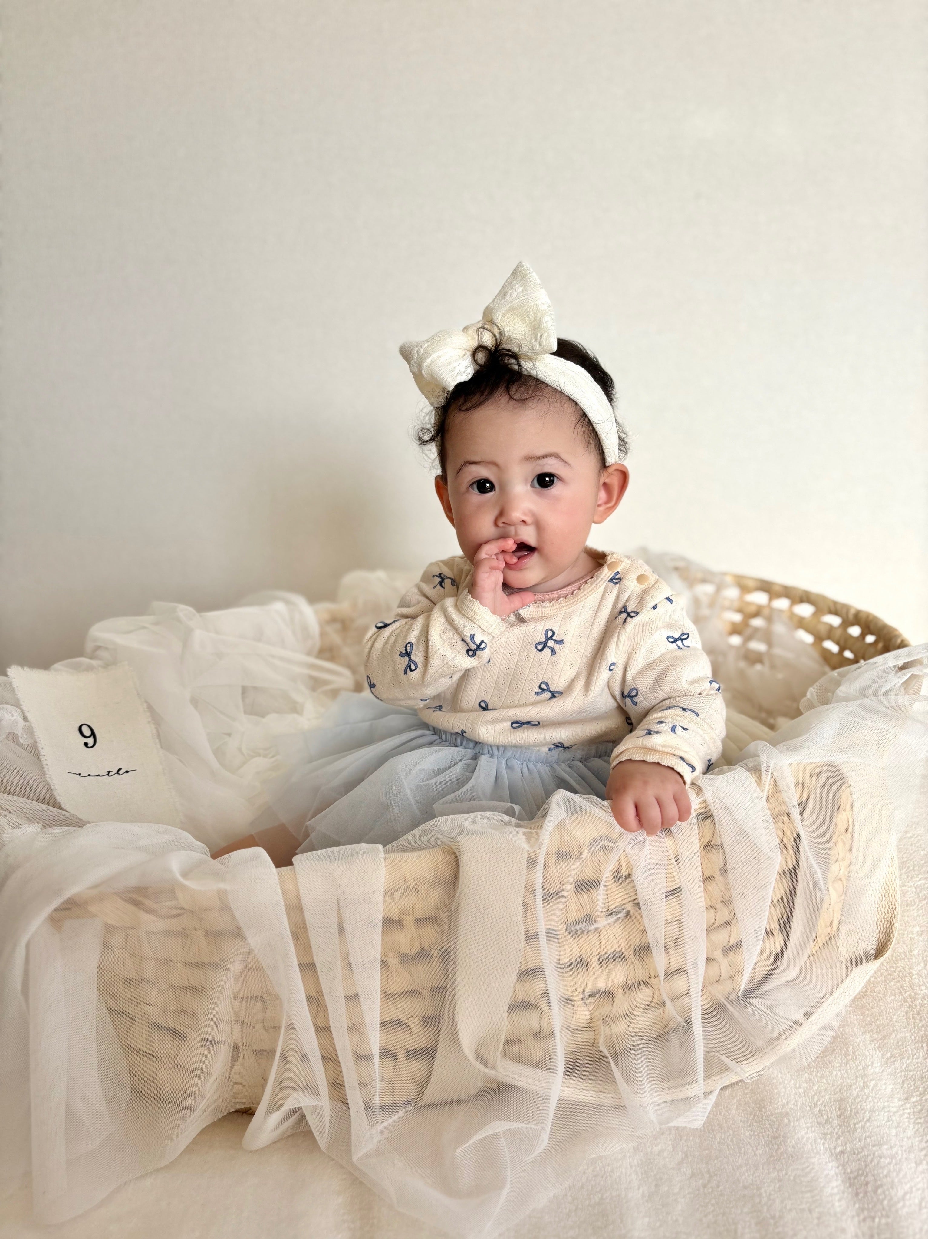 チュールスカートロンパース