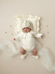 【新作 6日(金) 10:00販売】フラワーチュールドレスロンパース