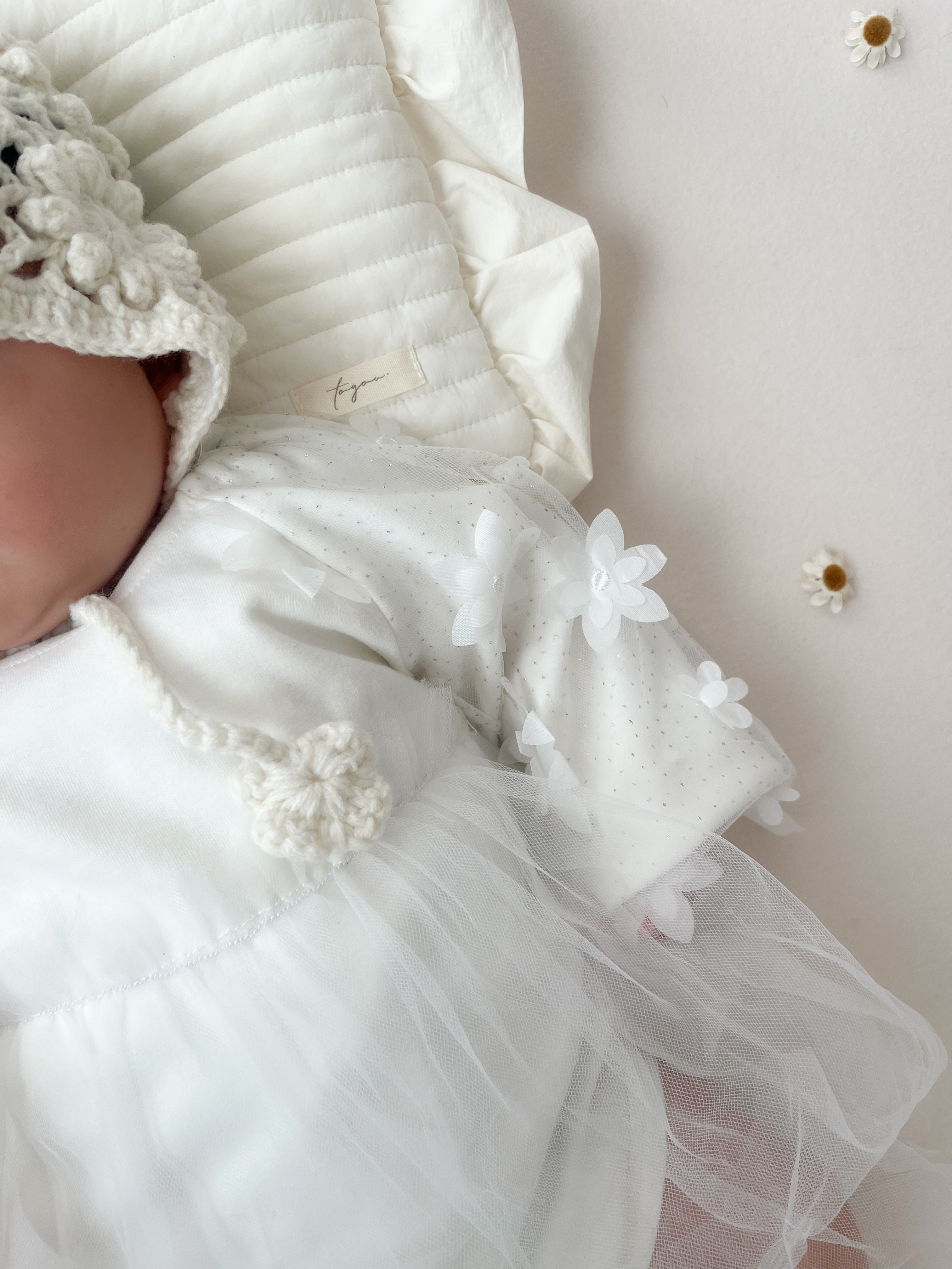 【新作 6日(金) 10:00販売】フラワーチュールドレスロンパース