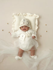 【新作 6日(金) 10:00販売】フラワーチュールドレスロンパース