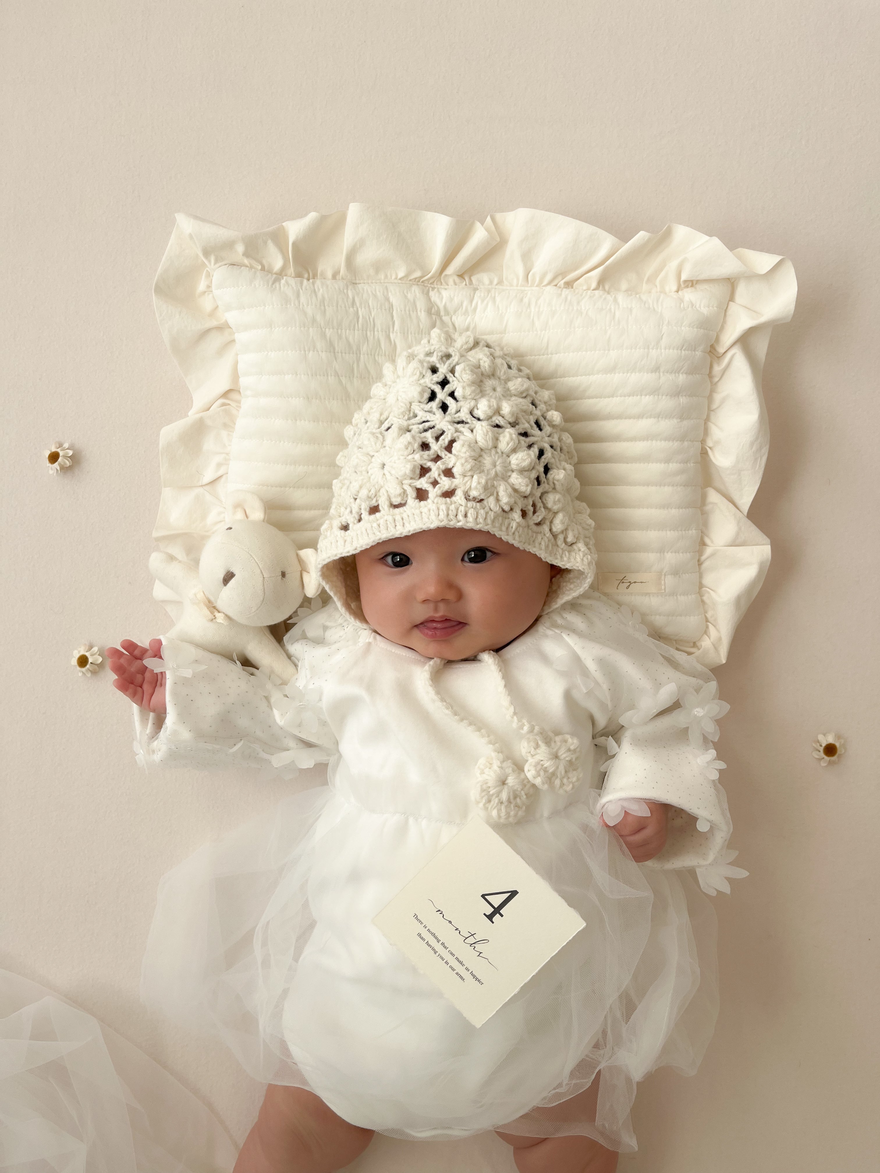 【新作 6日(金) 10:00販売】フラワーチュールドレスロンパース