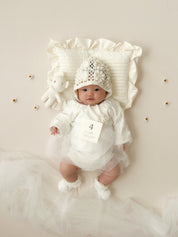 【新作 6日(金) 10:00販売】フラワーチュールドレスロンパース