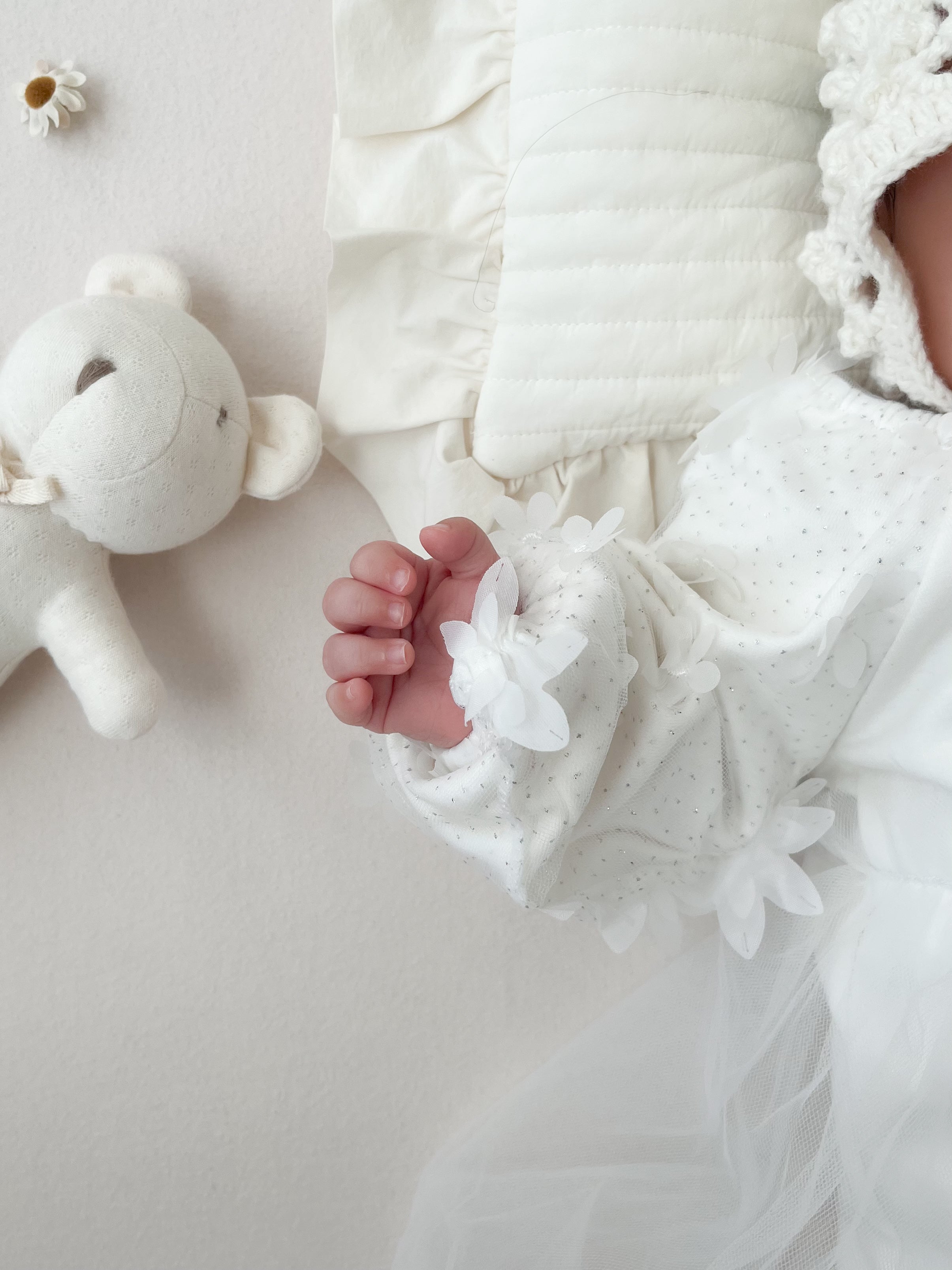 【新作 6日(金) 10:00販売】フラワーチュールドレスロンパース