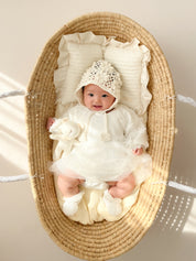 【新作 6日(金) 10:00販売】フラワーチュールドレスロンパース