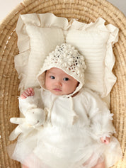 【新作 6日(金) 10:00販売】フラワーチュールドレスロンパース