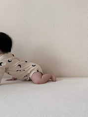 長袖コットンロンパース