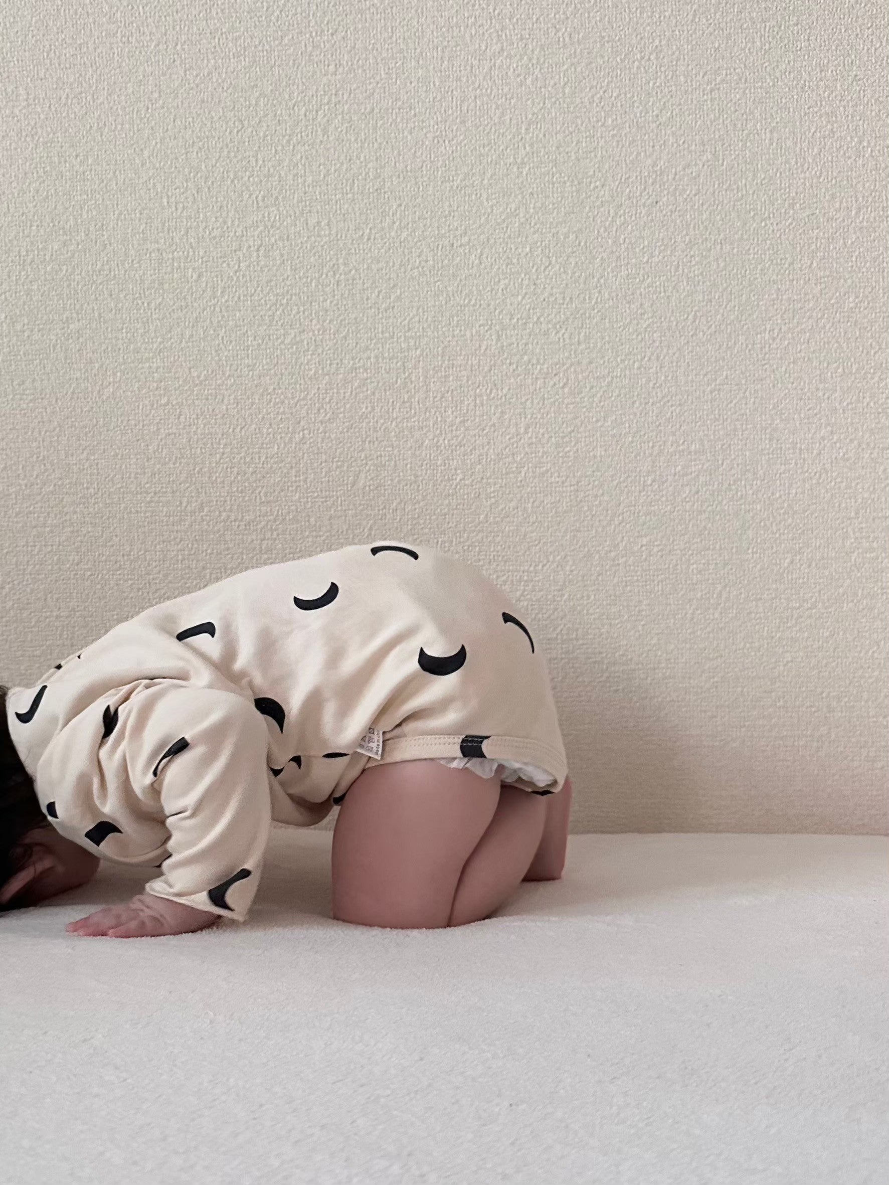 長袖コットンロンパース