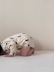 長袖コットンロンパース