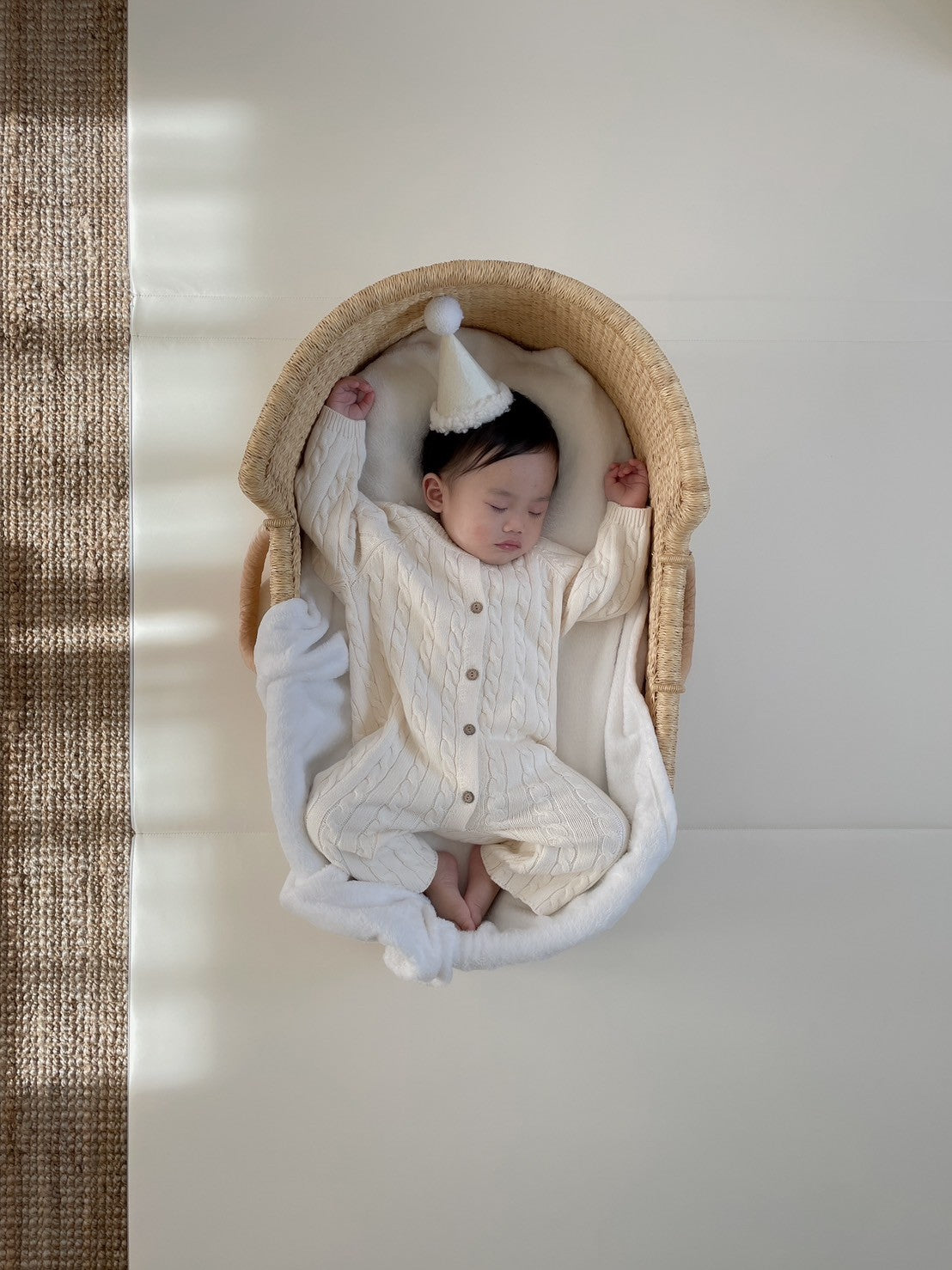 【新作】ケーブル編みカバーオール