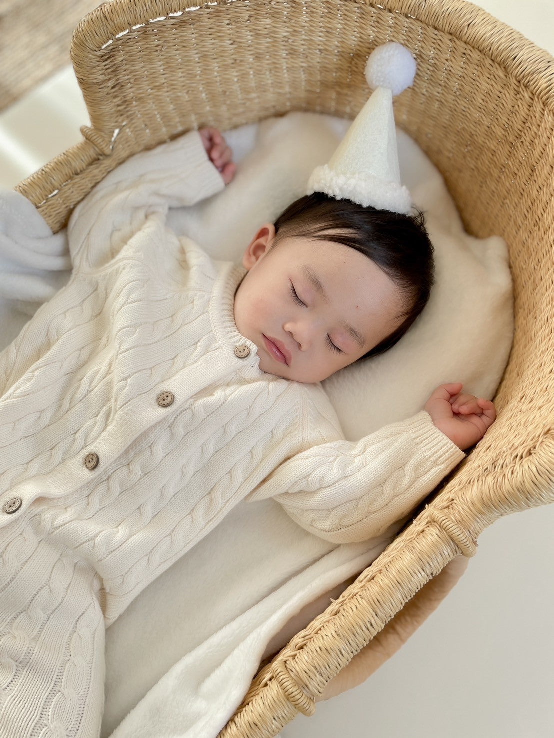 【新作】ケーブル編みカバーオール