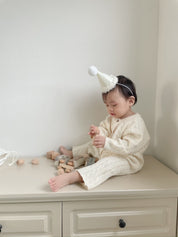 【新作】ケーブル編みカバーオール