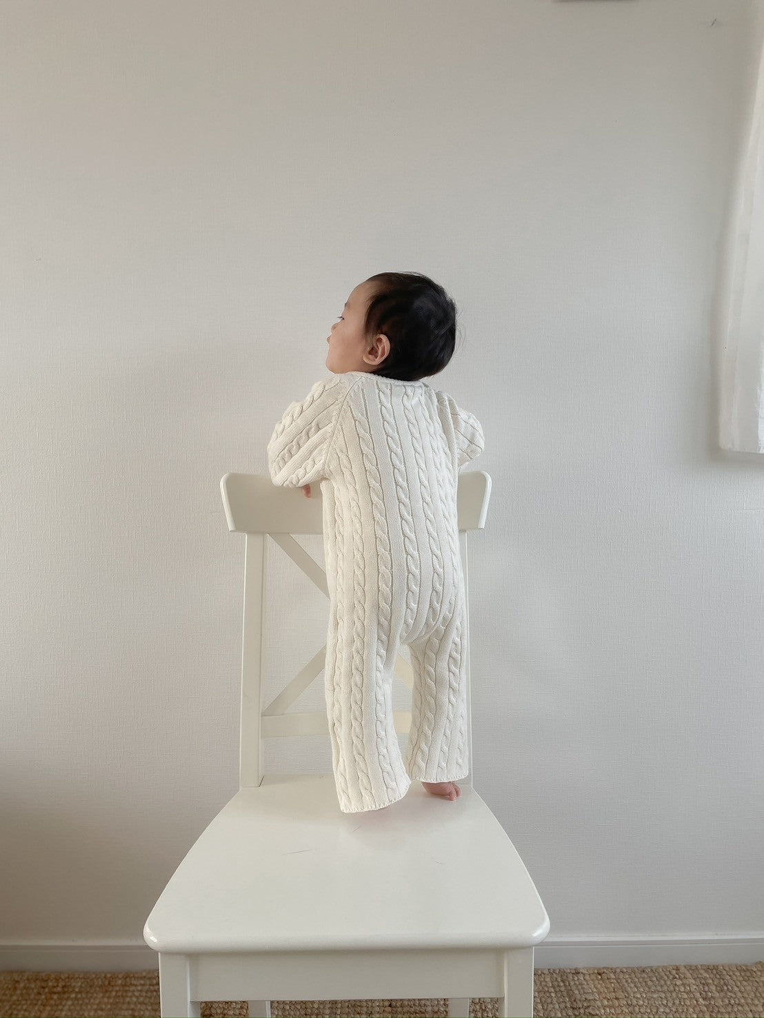 【新作】ケーブル編みカバーオール