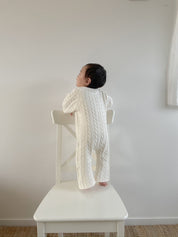 【新作】ケーブル編みカバーオール