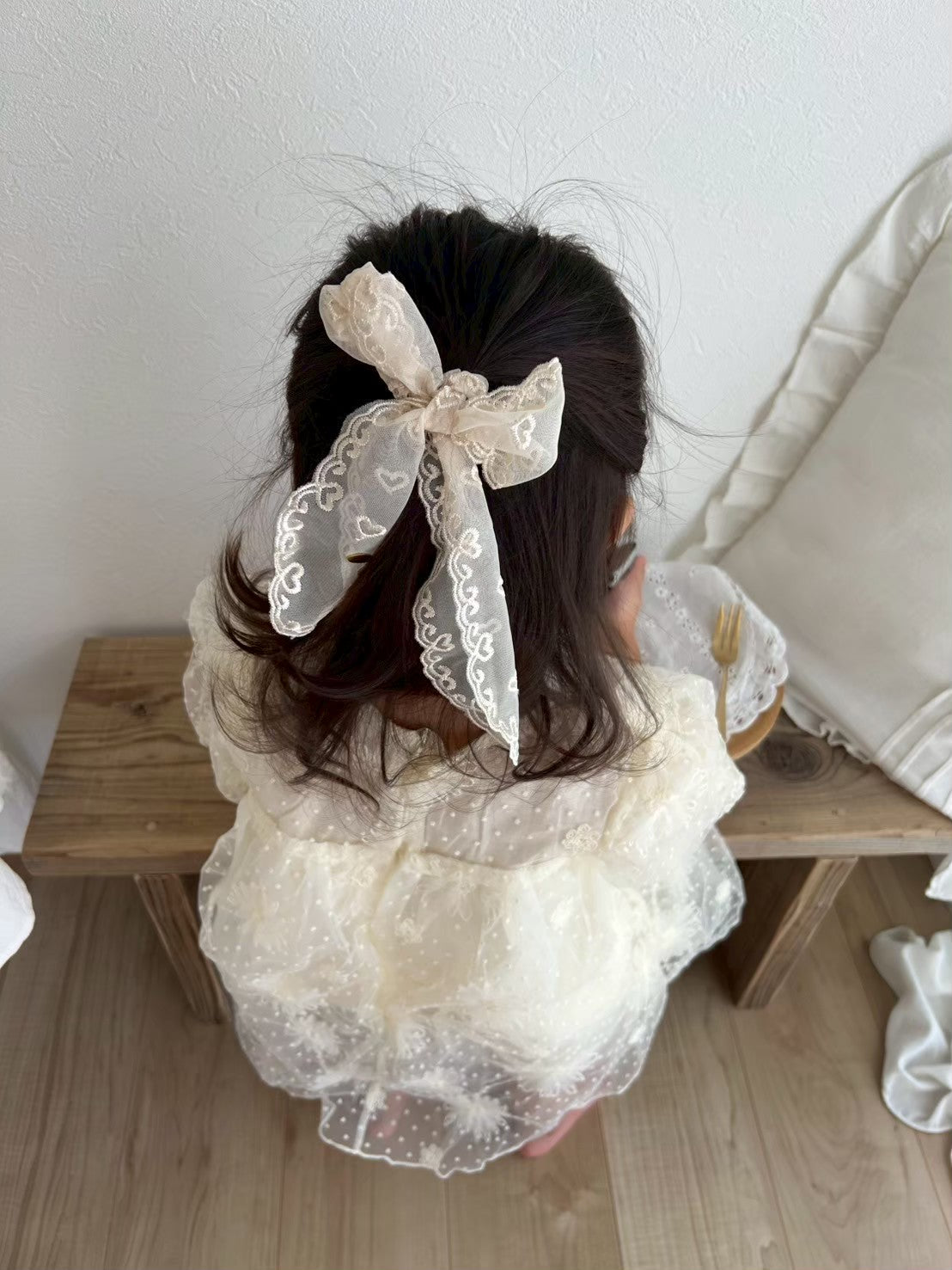 フラワー刺繍チュールドレス