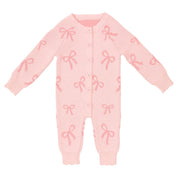 リボンニットカバーオール