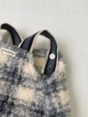 チェックボア ベビーサロペットブルマ