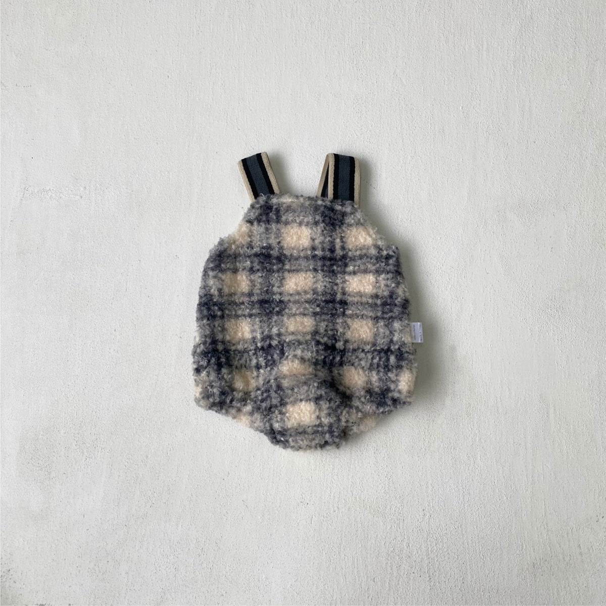 チェックボア ベビーサロペットブルマ