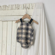 チェックボア ベビーサロペットブルマ