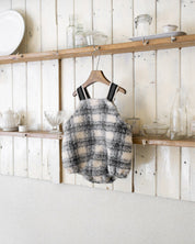 チェックボア ベビーサロペットブルマ