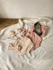 フリルストラップロンパース