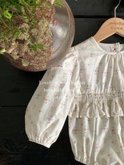 【新作20日(金) 10:00販売】プティフルール フリルロンパース｜ワンピース