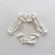 ナチュラルフリル ロンパース