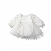 【新作 6日(金) 10:00販売】フラワーチュールドレスロンパース