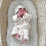 【再入荷】newborn waffle rompers