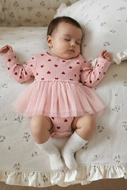 チュールスカートロンパース