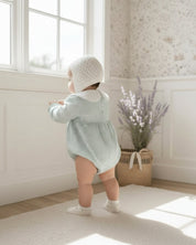 ギンガムセーラーカラーロンパース