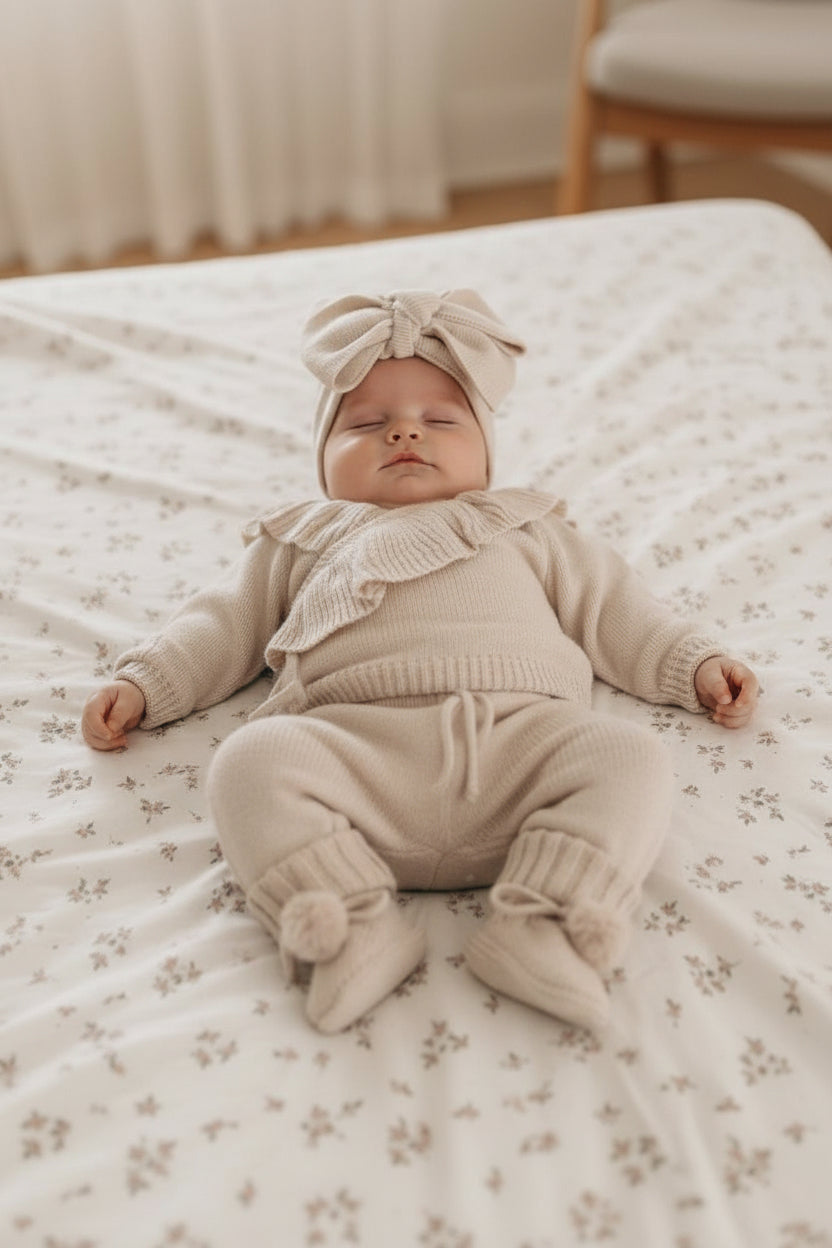 【新作 26日(金) am10:00販売】ベビーリボンニットセット