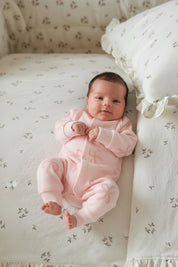 リボンニットカバーオール