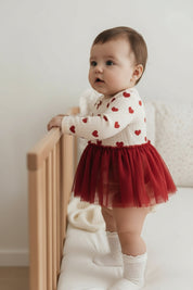 チュールスカートロンパース